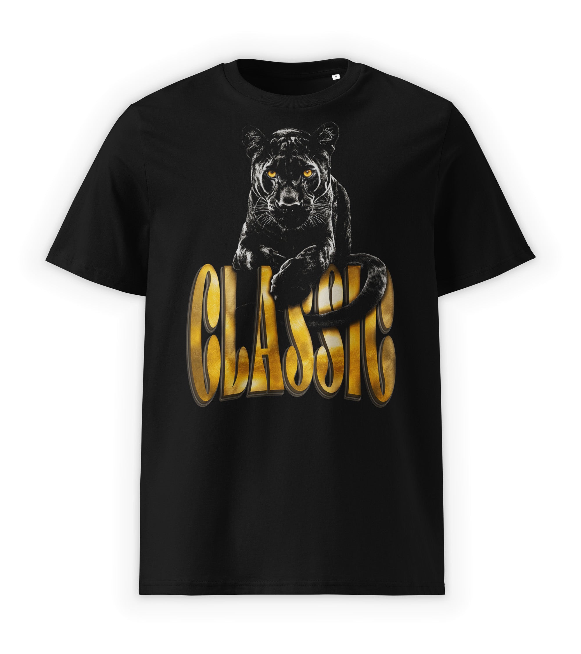 Black Front | black panther graphic streetwear t-shirt front design wear over classic panther