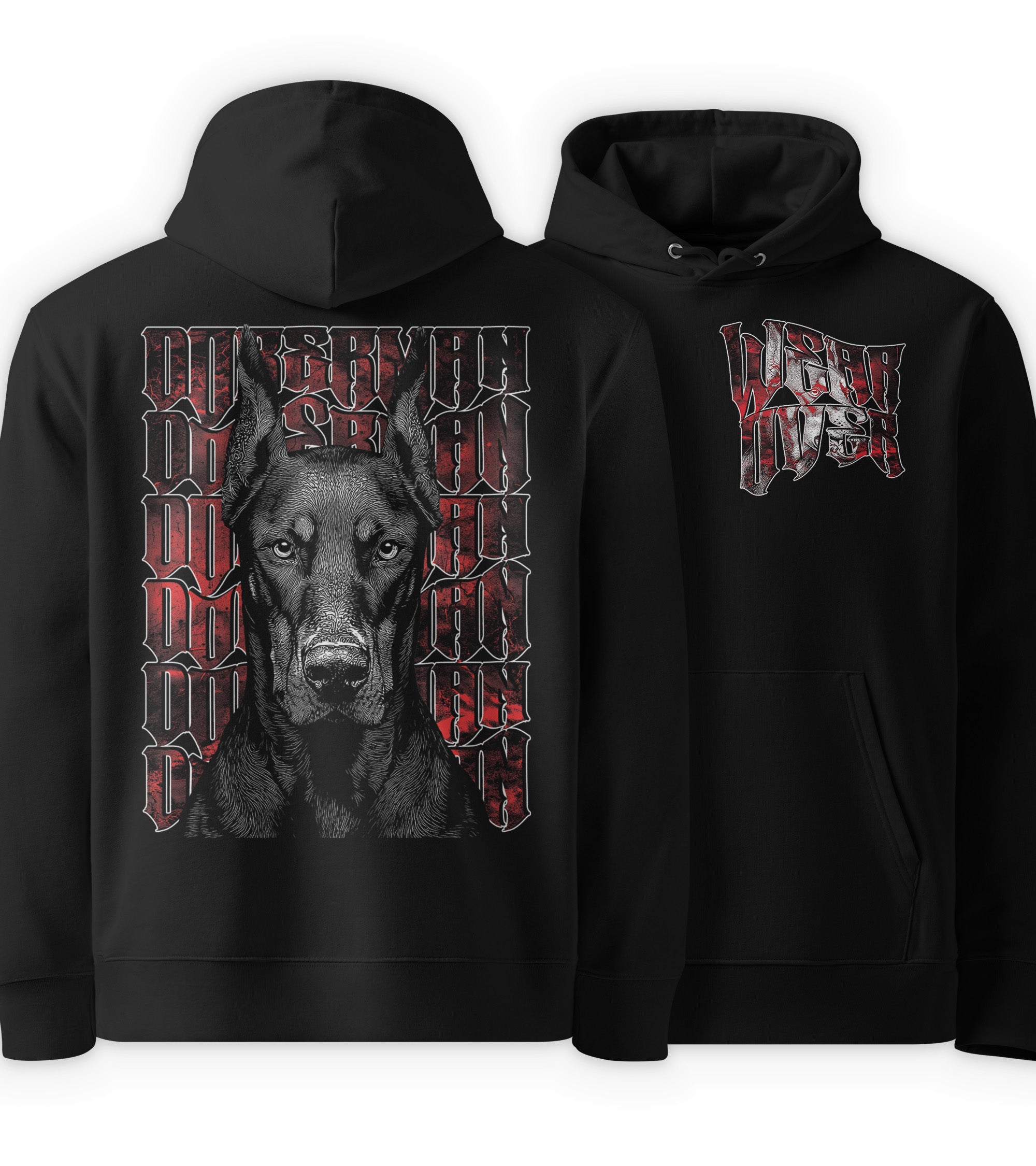 Black Full | Graphic streetwear hoodie by WEAR OVER