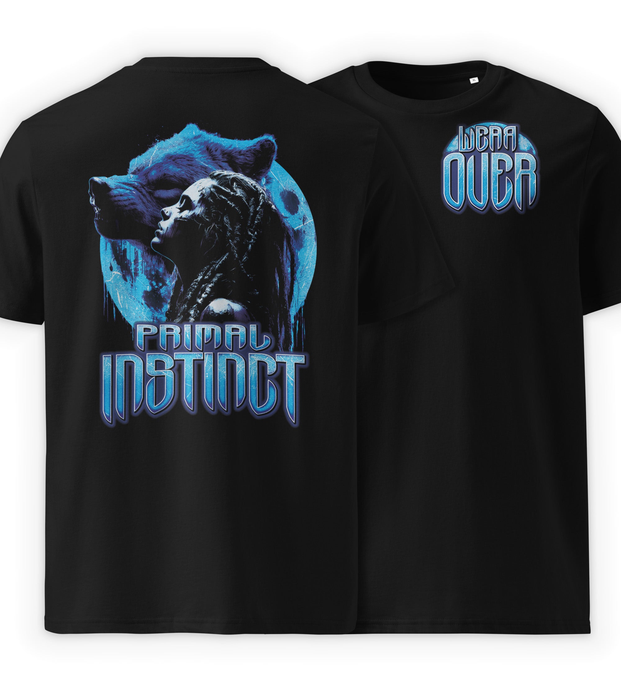 Black Full | Graphic T-shirt Primal Instinct by WEAR OVER